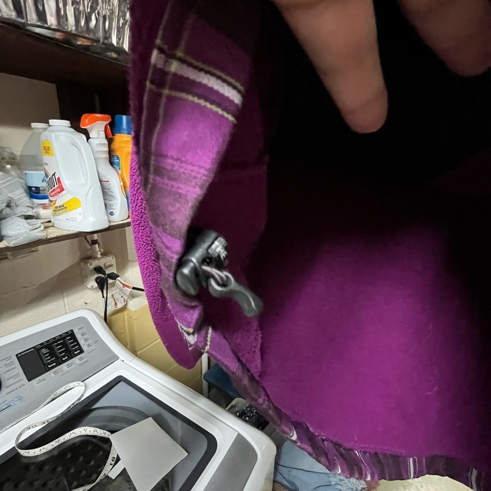 The North Face Purple Checkered Fleece Jacket - Picture 5 of 11